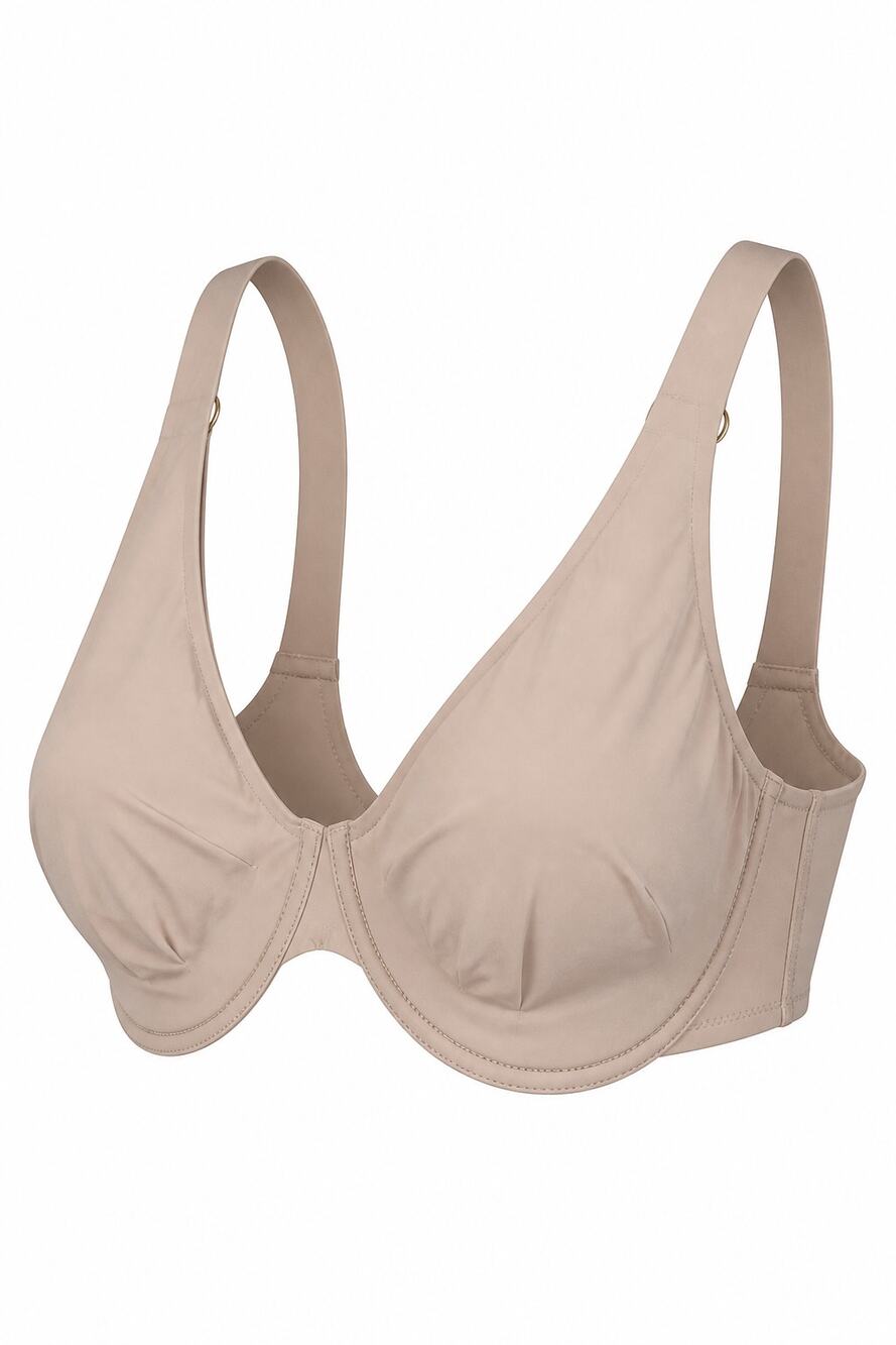 ThirdLove Microfiber Bra SZ 44D Beige Underwire Neutral Unlined Basic Minimalist